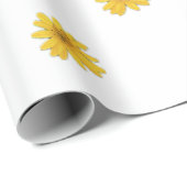 Cadeau Papier d'enveloppement de marmite jaune (Coin rond)