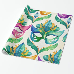 Cadeau Papier d'enveloppement de Masque Mardi Gras