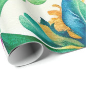 Cadeau Papier d'enveloppement de Masque Mardi Gras (Coin rond)