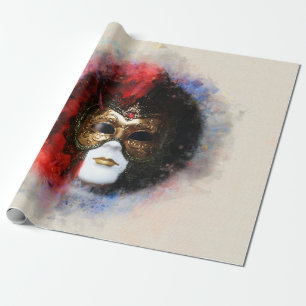 Cadeau Papier d'enveloppement de masques de carnaval véni