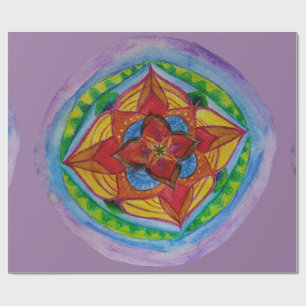 Cadeau Papier d'enveloppement de matelas Zen Mandala, 30 