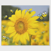 Cadeau Papier d'enveloppement de matte de bumblebee de to (Plat)