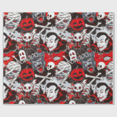 Cadeau Papier d'enveloppement de matte de nuit Vampires,  (Plat)