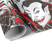 Cadeau Papier d'enveloppement de matte de nuit Vampires,  (Coin rond)