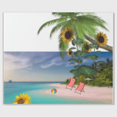 Cadeau Papier d'enveloppement de matte de Sunflower Beach (Plat)