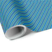 Cadeau Papier d'enveloppement de matte rayé moderne (Coin rond)