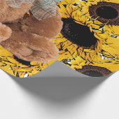 Cadeau Papier d'enveloppement de matte Teddy Teddy Tourne (Coin)