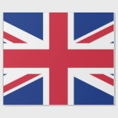 Cadeau Papier d'enveloppement de matte Union Jack, 30 po  (Plat)