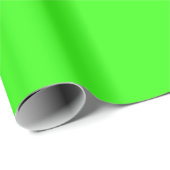 Cadeau Papier d'enveloppement de matte vert néon (Coin rond)