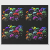 Cadeau Papier d'enveloppement de méduses. Enveloppe cadea (Plat)