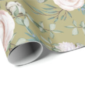 Cadeau Papier d'enveloppement de morue Rose Hydrangea Lot (Coin rond)