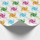 Cadeau Papier d'enveloppement de Motif à roue couleur viv (Coin)