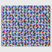 Cadeau Papier d'enveloppement de motifs géométriques colo (Plat)