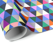 Cadeau Papier d'enveloppement de motifs géométriques colo (Coin rond)