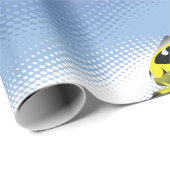 Cadeau Papier d'enveloppement de motocyclette jaune (Coin rond)