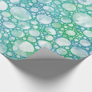 Cadeau Papier d'enveloppement de mousse de mer turquoise 
