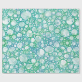 Cadeau Papier d'enveloppement de mousse de mer turquoise| (Plat)