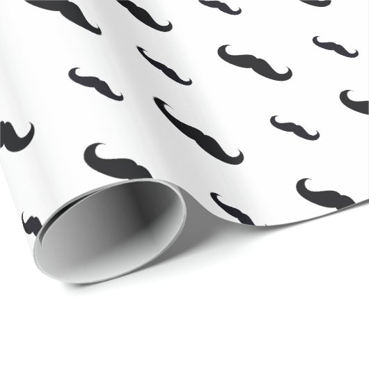 Cadeau Papier d'enveloppement de moustache (Coin rond)