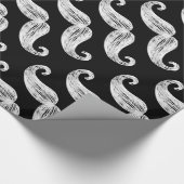 Cadeau Papier d'enveloppement de moustache de tableau noi (Coin)
