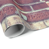 Cadeau Papier d'enveloppement de mur de brique de roche e (Coin rond)