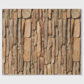 Cadeau Papier d'enveloppement de mur de pierre de tan (Plat)