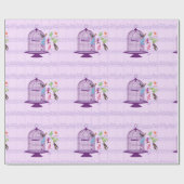 Cadeau Papier d'enveloppement de musique violet Birdcage (Plat)