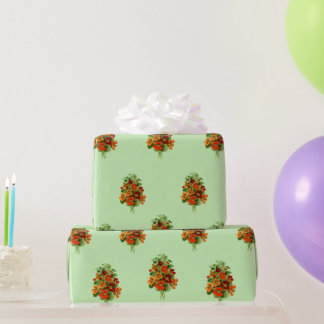 Cadeau Papier d'enveloppement de Nasturtium élégant