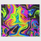 Cadeau Papier d'enveloppement de néon amusant (Plat)