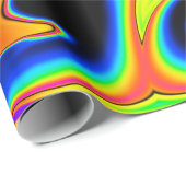 Cadeau Papier d'enveloppement de néon amusant (Coin rond)