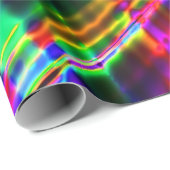 Cadeau Papier d'enveloppement de néon brillant (Coin rond)