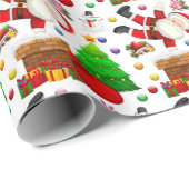 Cadeau Papier d'enveloppement de Noël (Coin rond)