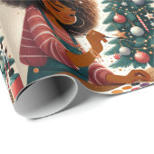 Cadeau Papier d'enveloppement de Noël (Coin rond)