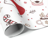Cadeau Papier d'enveloppement de Noël (Coin rond)