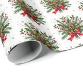 Cadeau Papier d'enveloppement de Noël (Coin rond)