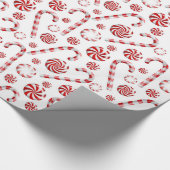 Cadeau Papier d'enveloppement de Noël à la menthe blanche (Coin)