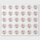 Cadeau Papier d'enveloppement de Noël à l'éléphant mignon (Plat)