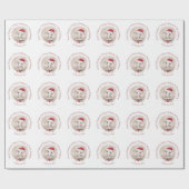 Cadeau Papier d'enveloppement de Noël à l'éléphant mignon (Plat)