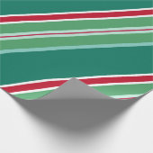 Cadeau Papier d'enveloppement de Noël à rayures rétro ver (Coin)