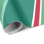 Cadeau Papier d'enveloppement de Noël à rayures rétro ver (Coin rond)