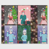 Cadeau Papier d'enveloppement de Noël à thème Anime (Plat)
