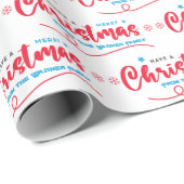 Cadeau Papier d'enveloppement de Noël - Ajouter un nom pe (Coin rond)