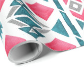 Cadeau Papier d'enveloppement de Noël amérindien (Coin rond)