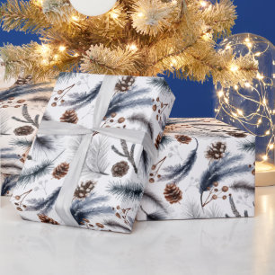 Cadeau Papier d'enveloppement de Noël aquarelle