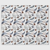 Cadeau Papier d'enveloppement de Noël aquarelle (Plat)