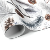 Cadeau Papier d'enveloppement de Noël aquarelle (Coin rond)