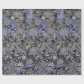 Cadeau Papier d'enveloppement de Noël argenté et blanc (Plat)