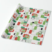 Cadeau Papier d'enveloppement de Noël atomique moderne du (Déroulé)