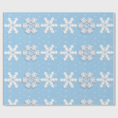 Cadeau Papier d'enveloppement de Noël avec flocons de nei (Plat)