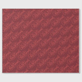 Cadeau Papier d'enveloppement de Noël avec script festif (Plat)