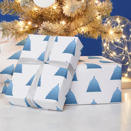 Cadeau Papier d'enveloppement de Noël bleu (Vacances)